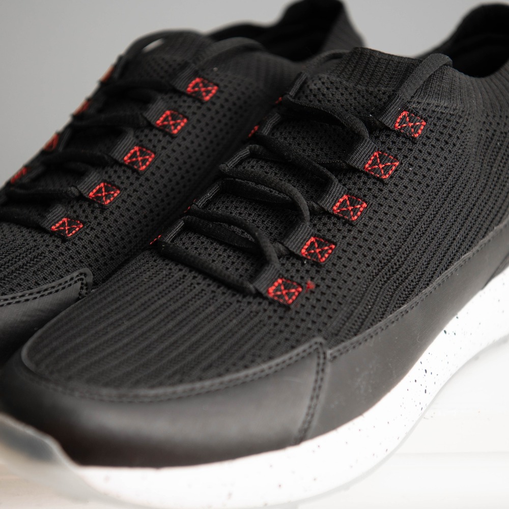 STROLL Golf Shoes Mens Size 12 Black Knit Lace Up Sneakers Athletic Performance - Picture 2 of 7